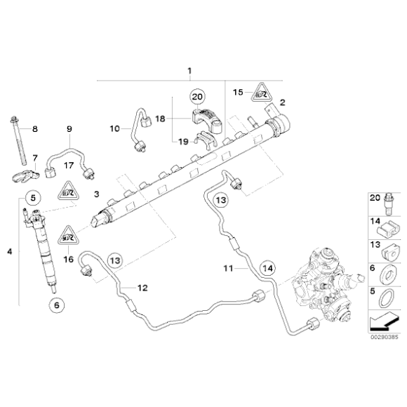 13538508156 Czujnik ciśnienia BMW E70N E71 F01N F10 F11 F15 F16 M50dX M550dX 750dX X5 X6 - 13538508156 - Części oryginalne BMW Łódź | Sklep internetowy BMW