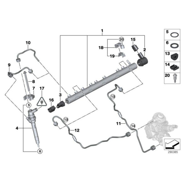 13538508156 Czujnik ciśnienia BMW E70N E71 F01N F10 F11 F15 F16 M50dX M550dX 750dX X5 X6 - 13538508156 - Części oryginalne BMW Łódź | Sklep internetowy BMW