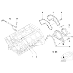 KPL. Pokryw zimering wału BMW E31 E34 E38 E39 E53 X5 V8 -11141436109