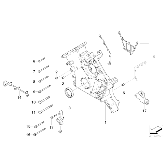11141436978 Zestaw uszczelek obudowy rozrządu BMW E34 E38 E39 X5 V8 M60 M62 - 11141436978 - Części oryginalne BMW Łódź | Sklep internetowy BMW