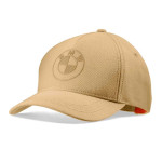 Czapka z daszkiem bejsbolówka z logo BMW beżowa - 80162466191