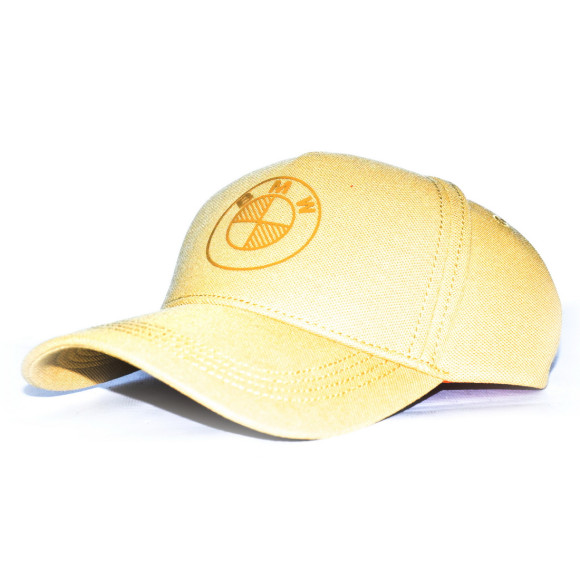 Czapka z daszkiem bejsbolówka z logo BMW beżowa - 80162466191