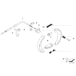 Linka hamulca ręcznego lewa BMW E60 E61 520 523 525 528 53,0 535 540 545 550 - 34406770603