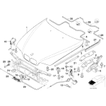 Cięgno maski BMW E39 520 523 525 528 530 535 540 M5 - 51238176595