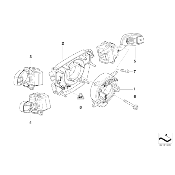 Centrum sterowania kolumny kierownicy BMW E60 E63 E64 M5 M6 - 61319115167