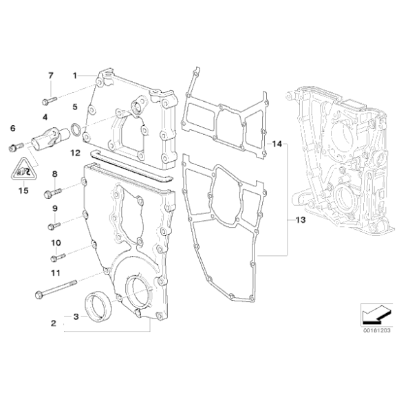 11141709594 Uszczelka między pokrywy rozrządu BMW E34 E36 E46 M43 318 316 - 11141709594 - Części oryginalne BMW Łódź | Sklep internetowy BMW