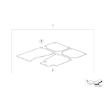 Komplet dywaników welurowych BMW E60 E61 - 51479117181