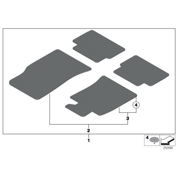 Rzep mocowanie BMW E53 E60 E63 E65 E70 E81 E84 E90 F01 F10 F25 MINI - 51479171368