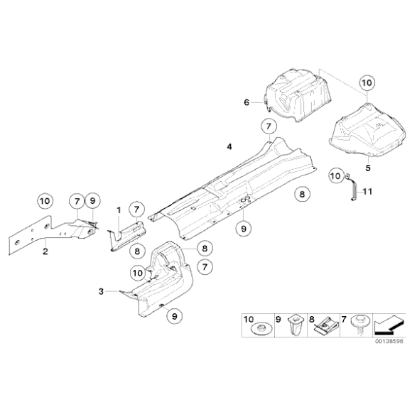 Izolacja termiczna prawa BMW E60 E61 E63 E64 520 523 525 530 528 535 545 550 630 645 650 - 51487033726