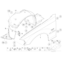 Błotnik BMW E46 - Oryginał BMW - 41358240405