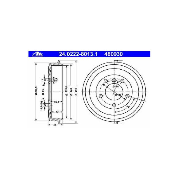 Bęben hamulcowy BMW E36 316i 318i 318tds sedan compact - 34211159486