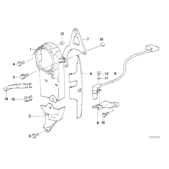 11141716134 Uchwyt obudowy wnęki koła BMW E28 E30 E34 Z1 520i 525i 320i 325e 325i 325ix 528e 525e - 11141716134 - Części oryginalne BMW Łódź | Sklep internetowy BMW