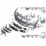 Atrapa zderzaka przód środkowa M pakiet BMW F32 F33 F36 418 420 425 428 430 435 440 - 51118054503