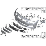 Atrapa zderzaka przód środkowa M pakiet BMW F32 F33 F36 418 420 425 428 430 435 440 - 51118054503