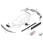 Atrapa nerka prawa czarna M Performance BMW F15 F16 25d 25dX 28iX 30dX 35dX 35iX 40dX 40eX 50iX M50dX - 51712334710