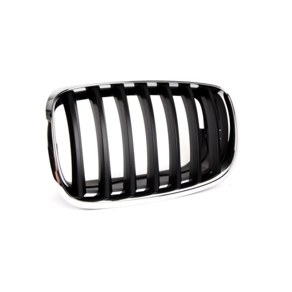 Atrapa nerka lewa chrom / czarna BMW E70 E71 E70N E72 X5 X6 30dX 40dX 35dX 35iX 50iX M - 51137157687