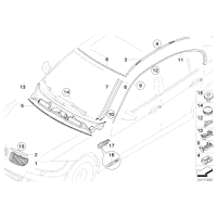 Atrapa nerka E90 E91 - Oryginał BMW - 51137201968