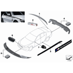 Atrapa nerka czarna prawa BMW F10 F11 M PERFORMANCE 518 520 523 525 528 530 535 550 - 51712165528