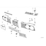 Atrapa nerki E30 BMW 316 318 320 323 325 - 51131884350
