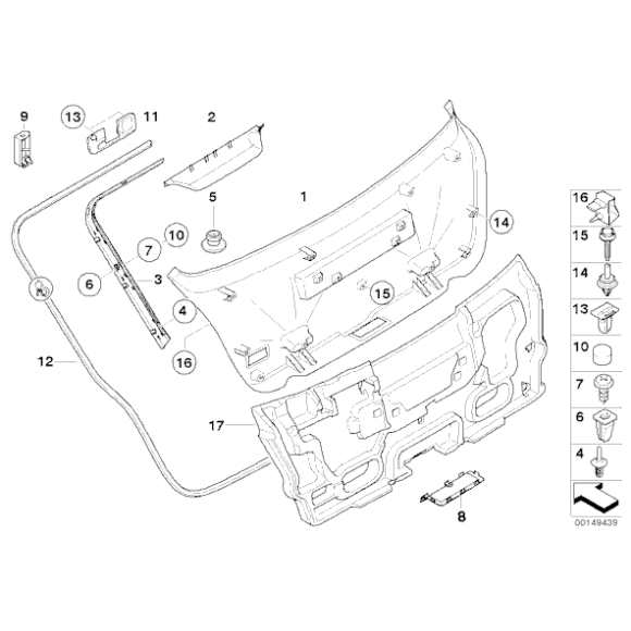 Zaczep BMW E46 Compact 316 318 320 325 - 51497041206