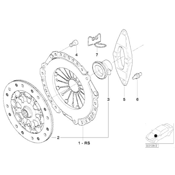 Sprzęgło komplet BMW E36 E34 520i 320i - 21211223240
