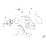 AT-Pompa wody BMW E53 X5 4,4i 4,8is E60 545i E63 645i E65 735i 745i N62 - 11517586781