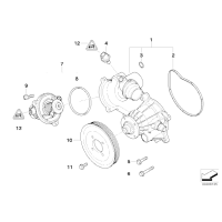 AT-Pompa wody BMW E53 X5 4,4i 4,8is E60 545i E63 645i E65 735i 745i N62 - 11517586781