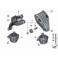 Poduszka silnika lewa BMW F02N F06 F07 F10 F11 F12 F13 640iX 535iX 740LiX - 22116859845