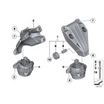 Poduszka silnika lewa BMW F02N F06 F07 F10 F11 F12 F13 640iX 535iX 740LiX - 22116859845