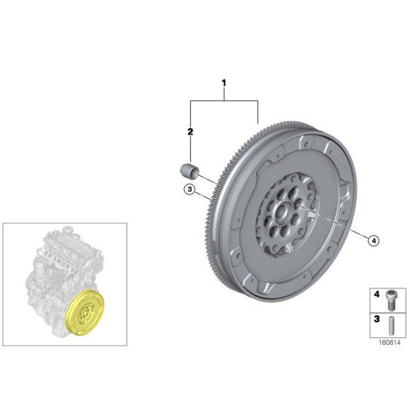 Koło dwumasowe BMW E60N 520d E87 E81 116d 118d 120d X1 E90 316d 318d 320d - 21207637279