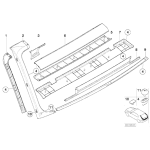 Klamra obudowy pokrywy bagażnika lewa BMW E39 520d 520i 525d 525i 528i 530d 540i - 51498217213