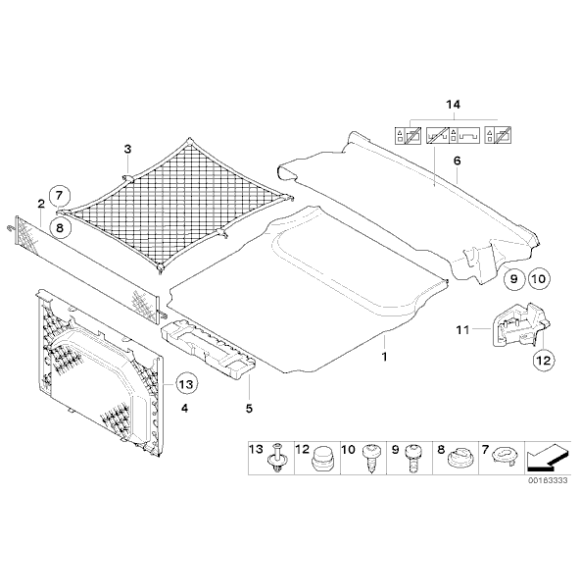 Nit rozprężny BMW E46 E61 E90 E92 F01 F25 F30 F31 MINI F55 R57 - 51498237075