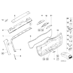 Osłona zaczepu klapy bagażnika SCHWARZ BMW E46 Touring E83 X3 - 51498259851