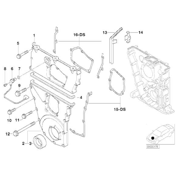 11141721802 Zestaw uszczelek pokrywy rozrządu BMW E30 E36 318is M42 - 11141721802 - Części oryginalne BMW Łódź | Sklep internetowy BMW