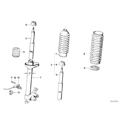 Amortyzator pzród BMW E30 51mm - 31301133438