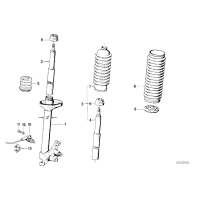 Amortyzator pzród BMW E30 51mm - 31301133438