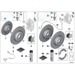Tarcza hamulcowa przód BMW F20 F21 F22 F31 F32 F34 F32 F36 - 34106797602