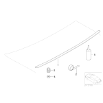 51710141495 Taśma klejąca spoiler tył BMW E39 M5 E46 sedan 316 318 320 323 325 328 330 - 51710141495 - Części oryginalne BMW Łódź | Sklep internetowy BMW