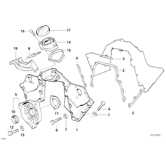Uszczelka pokrywy rozrządu BMW E31 E32 E38 850 750 M70 M73 - 11141725780