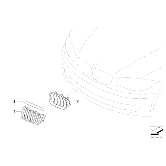 Przednia atrapa BMW Performance E81 E82 E87 E88 - 51710441920