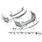 Adapter wspornik zderzaka tył BMW G11 G12 725 730 740 750 M760 - 51128061579