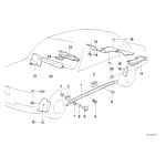 Osłona wiązki kabli silnikowych BMW E30 316i 316 318i 324d 318is 324td M3  M10 M40 - 51711380391