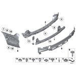 Adapter mocowanie wspornik zderzaka tył BMW F01N F02N 730 740 750 760, dla aut bez pakietu M - 51127301226