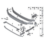 Adapter belka dolna lewa BMW F39 F40 F48 MINI F54 F56 F60 - 51117368478