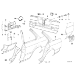 Osłona gumowa ściany bocznej BMW E30 316i 318i 318is 320i 323i 324d 324td 325e 325ix 325i M3 - 51711884358
