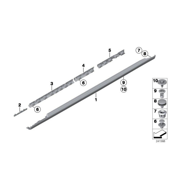 Końcówka spinki BMW E30 E46 E90 E60 E32 E65 X3 E87 F01 - 51711932996