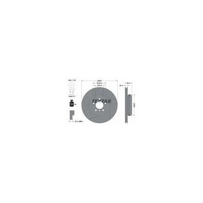 TARCZA HAM. BMW T. 3/4 11- PERFOROWANY