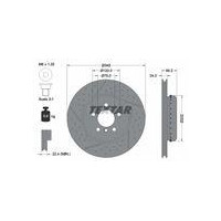 TARCZA HAM. BMW T. 3/4 11- PERFOROWANY