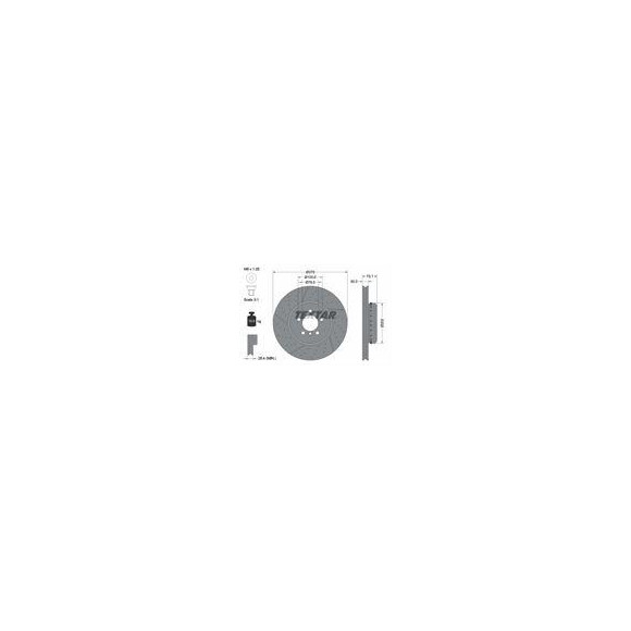 TARCZA HAM. BMW P. 3/4 11- PERFOROWANY