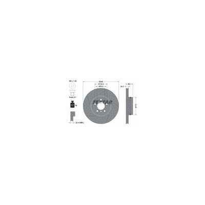 TARCZA HAM. BMW T. 1/2/3/4 10- PERFOROWANY